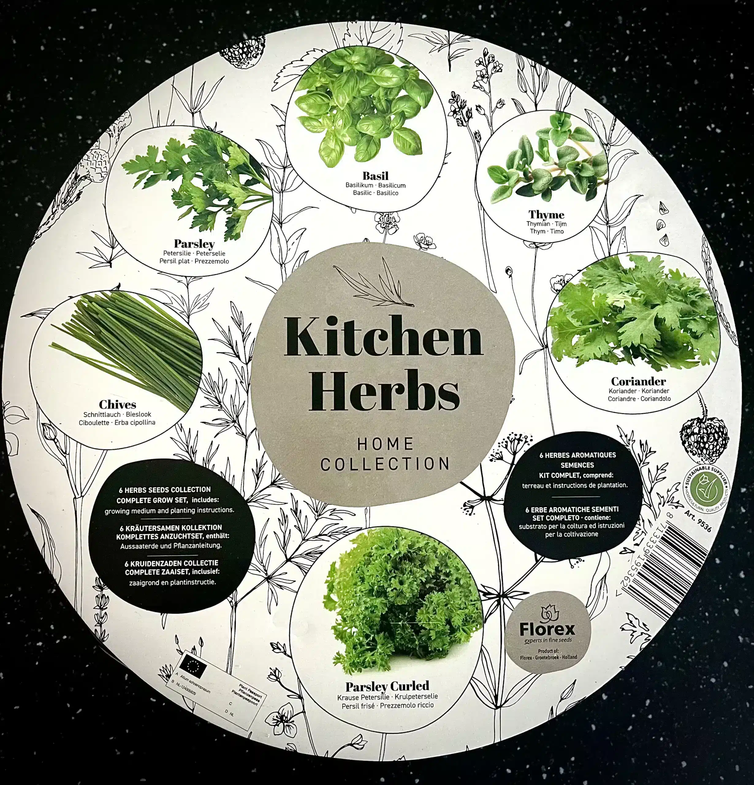 plateau herbes aromatiques pour la cuisine